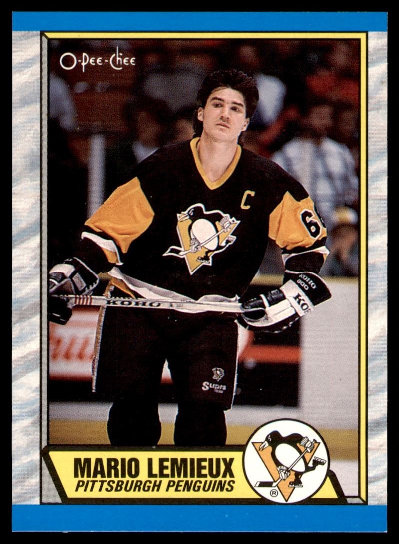 Mario Lemieux #1 1989-90 O-Pee-Chee Hockey Pittsburgh Penguins NM Near Mint