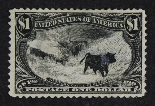 CKStamps: US Stamps Collection Scott#292 $1 Trans-Mississippi Unused Regum Thin
