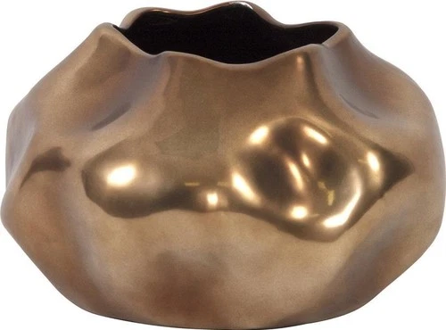 Unique Matte Bronze Ceramic Vase-Abstract Accent - Picture 1 of 4