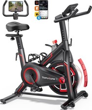Quiet Magnetic Spin Bike w/ APP, LCD Monitor, 15kg Flywheel & 350lb Capacity