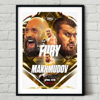 Tyson Fury vs Arslanbek Makhmudov 2026 Fight Poster | Boxing Wall Art Print UFC