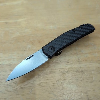 Zero Tolerance Anso 0235 Slip-Joint Carbon Fiber (2.6'' Stonewash) Knife #0235
