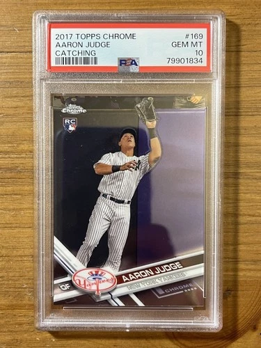 Aaron Judge - 2017 Topps Chrome #169 RC Catching PSA 10