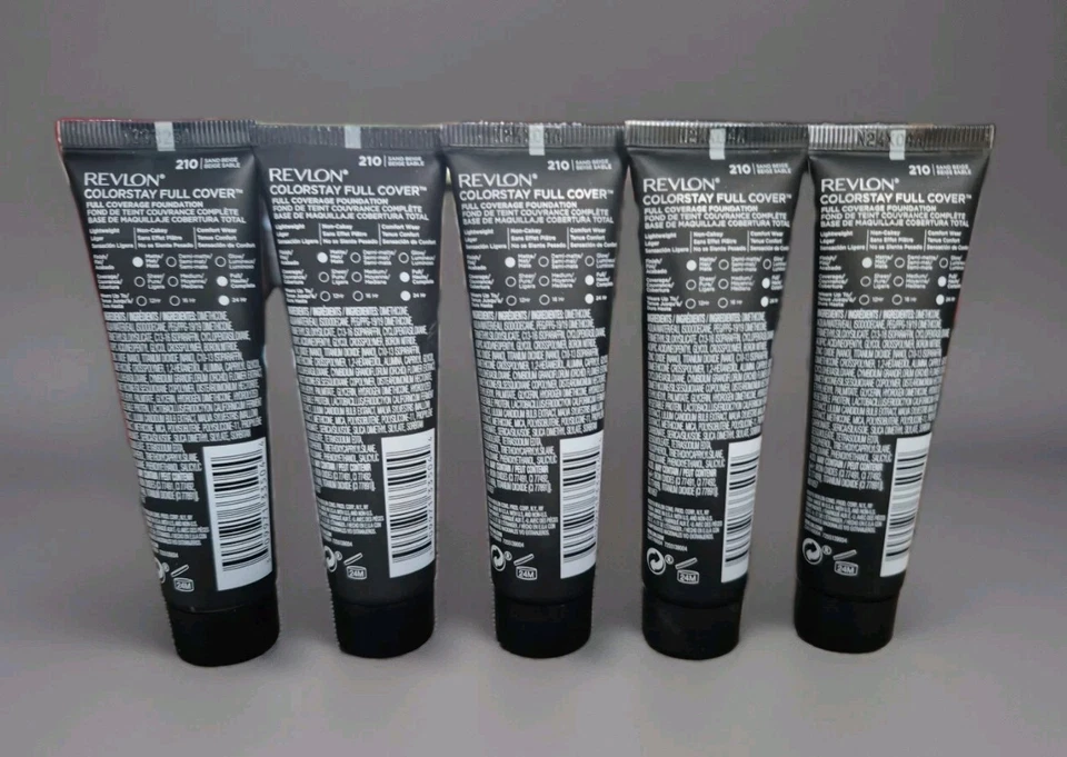 5x Revlon Colorstay Full Cover Foundation, Matte 210 Sand Beige - 24 Hour - Image 2 of 2