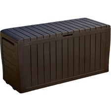 Outdoor Storage Box 71 Gallon Resin Deck Box for Patio Furniture Cushions
