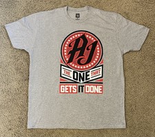 2017 AJ Styles The One That Gets It Done Gray T Shirt WWE Wrestling Phenomenal