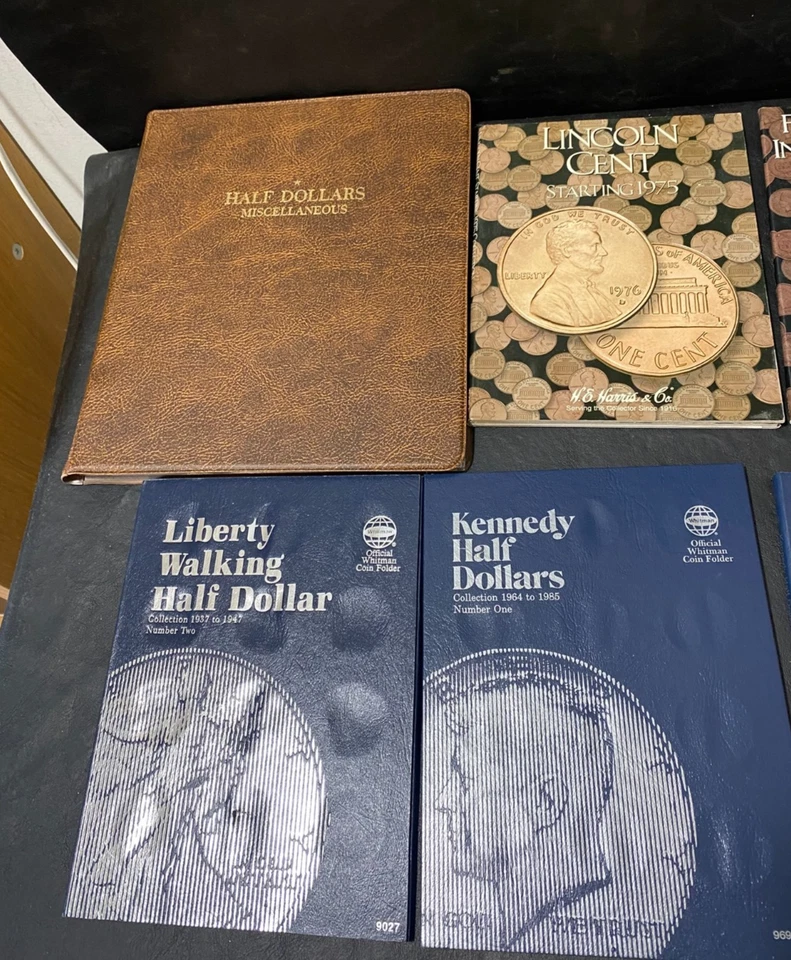 Lote porta monedas medio dólar Liberty Kennedy Lincoln Cent Flying Eagle Dime+ Foto 3 de 4