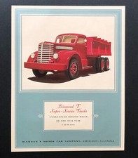 1940 Diamond T Trucks Advertisement Super Service Construction Vintage Print AD