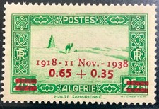Algeria #YT147 Mint 1938 Armistice Day Travel Across the Sahara [B27]