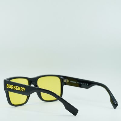 BURBERRY BE4358 300185 Black/Yellow 57-18-145 Sunglasses New