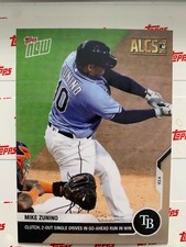 2020 TOPPS NOW ALCS CARD RAYS MIKE ZUNINO #400 CLUTCH 2-OUT RBI SINGLE IN WIN