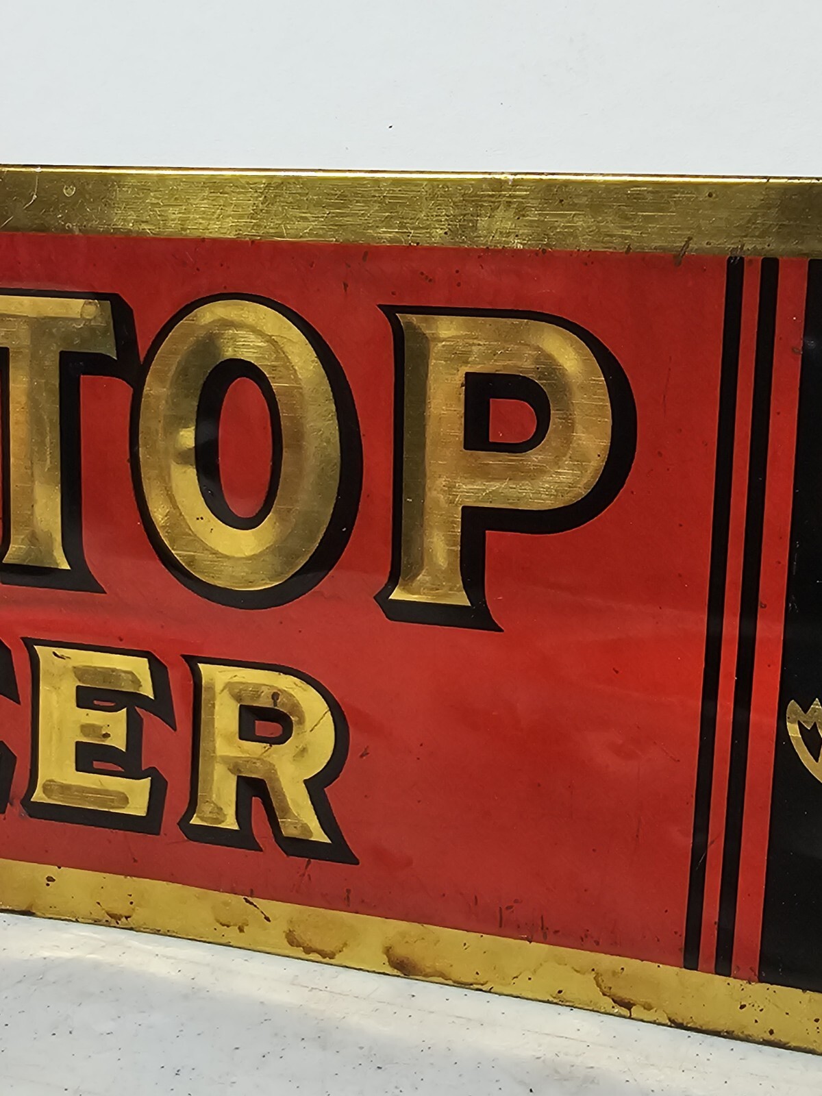 Rare Original c. 1940's1950's RED TOP Beer Cincinnati OH ToC Tin