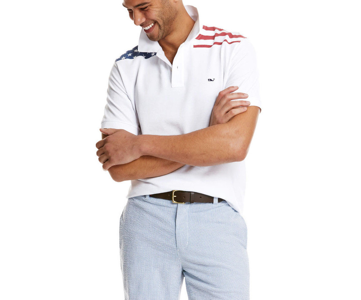 vineyard vines white polo shirt