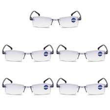 5 Pairs Rimless Mens Blue Light Blocking Reading Glasses Anti Blue Light Readers