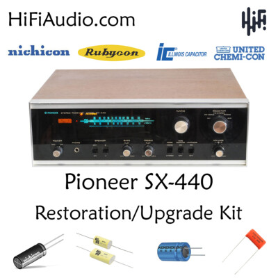 Pioneer SX-440 FULL rebuild restoration recap service kit fix repair capacitor