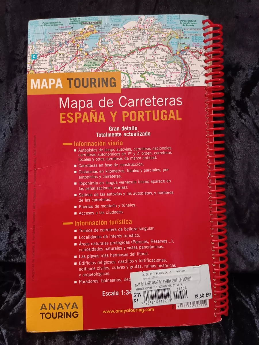 Road map of Spain and Portugal  Mapas de carreteras, Mapa de carreteras  españa, Mapa de españa