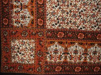 Floral Print Tapestry Cotton Bedspread 104 X 88 Full Orange on sale Floral Print Tapestry Cotton Bedspread 104 X 88 Full Orange on sale