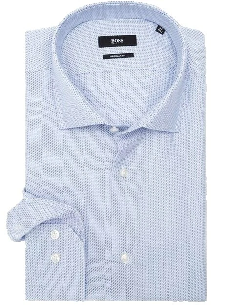 HUGO BOSS Regular Solid 100% Cotton Dress Shirts for Men