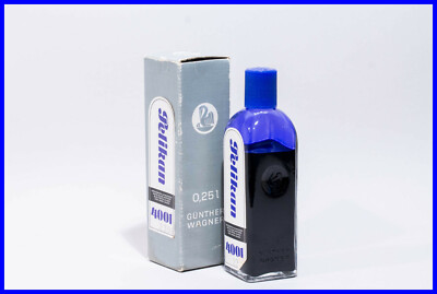 Circa 1960 PELIKAN Wagenfeld Ink BLUE 1/4 Litre Bottle Up To 2/3 Full