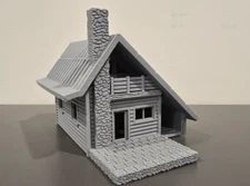 HO Scale House Building 1:87 Wood Cabin