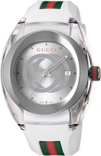 [Gucci] SYNC Sync YA137102AWhite Mens Watch Analog Silver F/S New