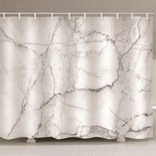 Grey Raised Nice Grain 3D Shower Curtain Waterproof Fabric Bathroom Decoration