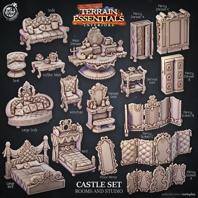 Schloss Set Zimmer und Studio Interieur Streugelände Essentials CastNPlay D&D