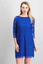 NEW JESSICA HORARD BLUE LACE SHIFT DRESS SIZE 18 $98