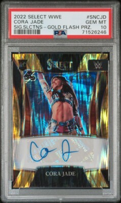 2022 Select WWE Cora Jade Signature Selections Gold Flash Prizm Auto ...