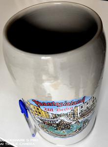 Chope à Bière Ancienne En Grès Studentika - 0,5 L - Modèle Burschschaft Herzÿnia