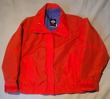 Vintage Columbia Bugaboo Women's Medium Red Jacket With Blue Inner Lining