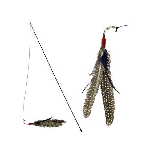 Juguete Go Cat Da Bird Rod y Pluma Gato, Hecho a Mano en Estados Unidos (1 Pájaro) - Imagen 4 de 6