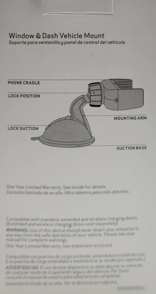 Универсальное автомобильное крепление для окна и приборной панели Verizon — черное 19,99 долл. США. - Изображение 2 из 4
