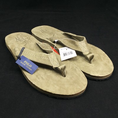 polo leather flip flops