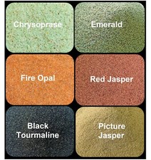 Set of 6-Natural Gemstone Fine Dust Powder,Great for Resin Mineral Art, 150 Ct