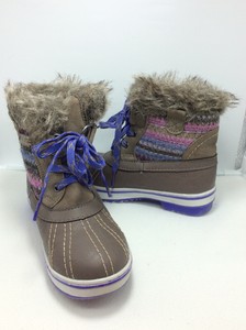 multicolor faux fur boots