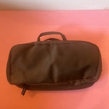 Artisan & Art (nuova) borsa per trucco cosmetico in nylon marrone 