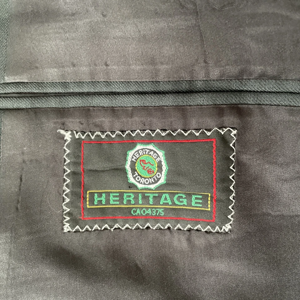 Chaqueta deportiva Heritage Zegna Electa Super 100s verde oscuro doble botonadura para hombre 42R Foto 4 de 4