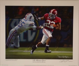 Details About Alabama Football The Heisman Spirit Print Signed Daniel Moore Mark Ingram