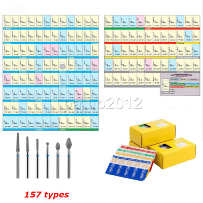 100pcs/10packs Dental Diamond Burs for High Speed Handpiece Medium Friction Grip