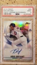 2019 Topps Finest Kris Byrant Finest Origins Autograph PSA 9 Cubs Giants
