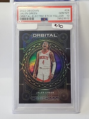 Jalen Green Houston Rockets Titanカード #42022 Obsidian