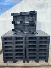 15 x Black Plastic Euro Pallets 1200 x 800 x 160mm - A Grade