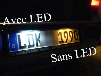 Kit De 2 Ampoules LED W5W Blanches Pour éclairage De Plaque D'immatriculation Renault Scenic 3 - Anti-erreur