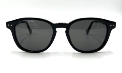 Authentic MONCLER ML 0010 01A Shiny Black w/Smoke Lens Sunglasses 