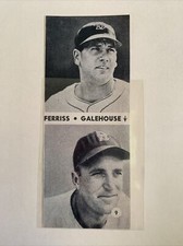 Dave Ferriss Denny Galehouse Red Sox 1949 Complete Featured Baseball Panel