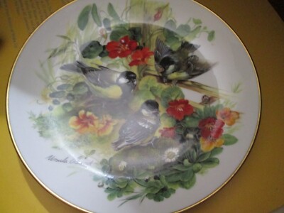 1994 Ursula Band Birds Plate Germany Hutschenreuther 3 birds hard to find