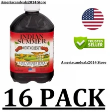 (16 pack) Indian Summer Montmorency Cherry Juice Tart Cherry Real Fruit 46 fl