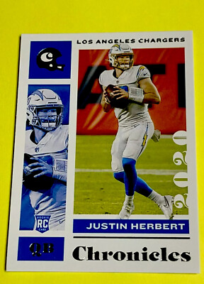 JUSTIN HERBERT ROOKIE RC RARE PANINI SILVER FOIL SSP INVESTMENT CARD CHARGERS
