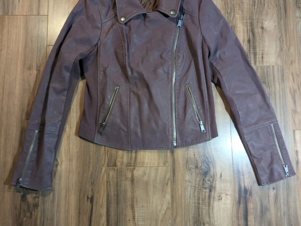 Chaqueta de moto Free People morada para mujer talla pequeña Foto 4 de 4